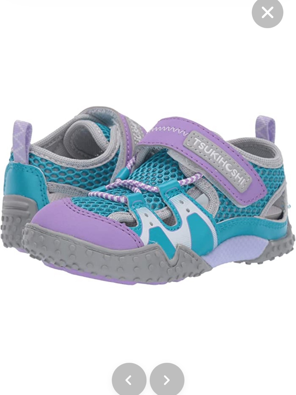 Tsukihoshi Ibiza2 Kids Turquoise & Purple Sandals/Water Shoes